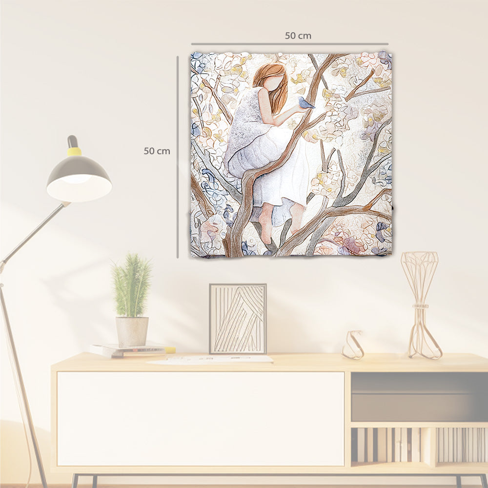 Quadro "Ragazza Sull'Albero"