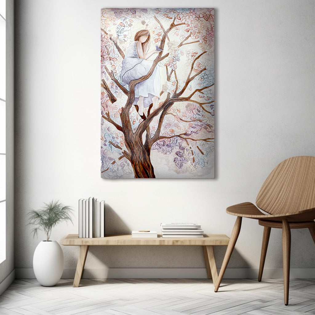 Quadro "Ragazza Sull'Albero"